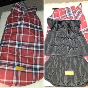 Plaid Dog Coat with Quilted Lining